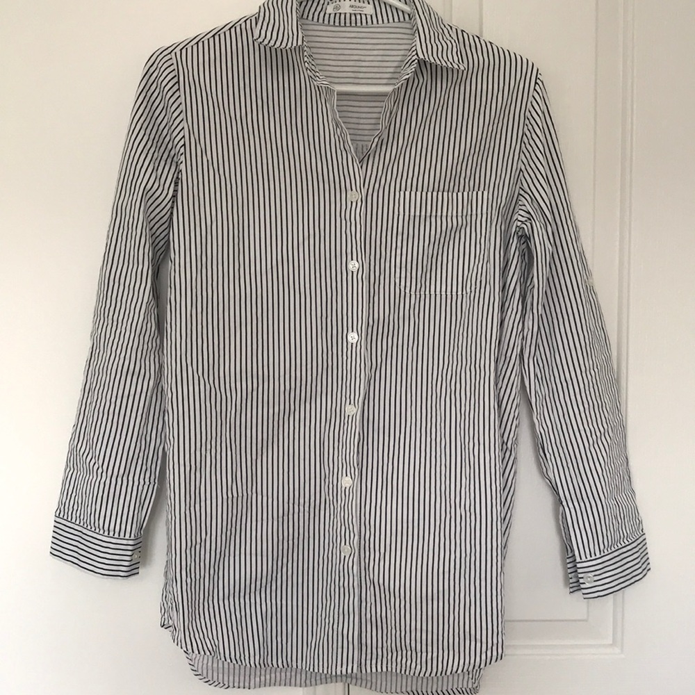 $5 ADD ON - Stripe Oversized Dress Shirt